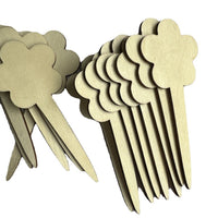 Wooden Plant Markers for Garden & Potted Plants - Indoor/Outdoor Floral & Succulent Labels