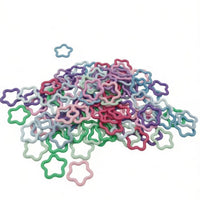 Star Stitch Markers for Knitting and Crocheting, Enamel Coated Metal Stitch Holders