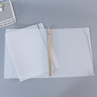 B5 26-Hole PP Frosted Transparent Binder with Strap for Loose Leaf Refills
