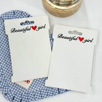 DIY Hair Accessory Cardboard for Adults and Children, White Cardboard Korean Style Hair Clip Cards, Jewelry Packaging Cards