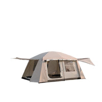 Large Double-Layer Blackout Camping Tent with Two Rooms and One Hall for Family Outdoor Activities