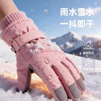 Unisex Winter Ski Gloves with Touchscreen, Waterproof & Windproof, Fleece Lined for Snow Sports