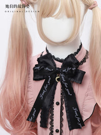 Handmade Lolita Bow Hair Clip & Brooch Set - Sweet & Cool Japanese Style Headwear