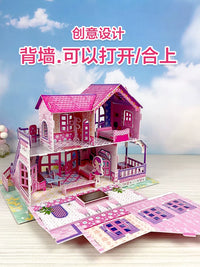 Kids 3D Puzzle House Model Double-Layer Villa Building Toy for Girls 8-10 Year Old Birthday Gift