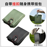Portable Waterproof Oxford Cloth Folding Seat Cushion with Carabiner for Outdoor Camping Hiking