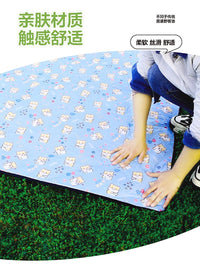 Ultrasonic Oxford Cloth Picnic Blanket, Waterproof and Moisture-Proof Outdoor Mat with Storage Bag