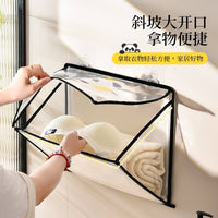 Cartoon Transparent Wall-Mounted Storage Bag for Bathroom Clothes