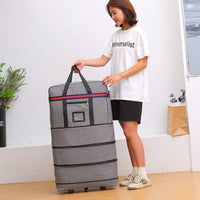 Foldable Expandable Oxford Cloth Travel Duffel Bag with Shoulder Straps - Lightweight & Waterproof