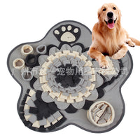 New Pet Sniffing Mat Slow Feeder Toy for Dogs - Flower Grey Series