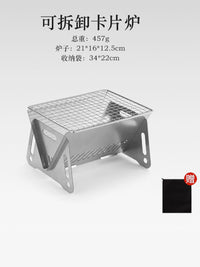Portable Stainless Steel Folding BBQ Grill Mini Charcoal Stove for Outdoor Camping