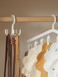 Multi-functional Rotating 5-Claw Hanger for Wardrobe Organization, Belts, Ties, Scarves, and Bags