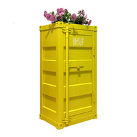 Industrial Style Iron Planter Box with Fence for Outdoor Patio and Public Spaces