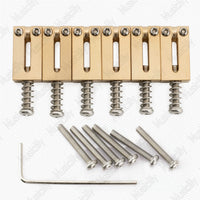 Musiclily Brass Guitar Bridge Saddles for ST Tele Electric Guitars, 10.5mm, 10.8mm, 11.2mm