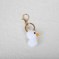 Handmade Crocheted Duck Animal Head Keychain Pendant