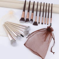 9-Piece Makeup Brush Set with Mesh Bag for Beginners