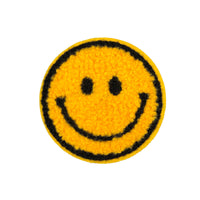 Trendy P Letter Smiley Face Towel Embroidered Patches for DIY Apparel and Knitwear