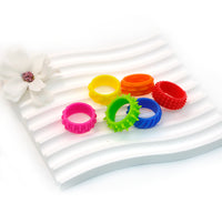 Fidget Sensory Rings Silicone Textured Stress Relief Toy Set