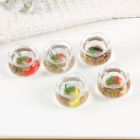 Miniature Sand Aquarium Keychain with Koi Fish Model - Realistic Simulation Fish Tank Pendant for Photography Props and Decor