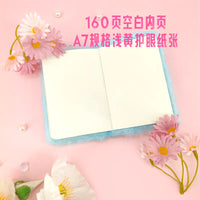 Mini A7 Candy Color Plush Notebook with Blank Pages