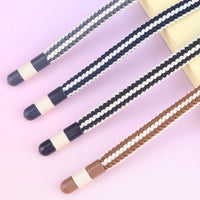 0.7cm Flat Nylon-like High Elastic Drawstring with Metal Tips for Hoodies, Pants, and Crafts