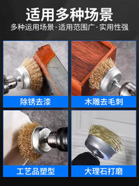 Hex Shank Wire Brush Set for Drill, Rust Removal, Polishing, and Cleaning