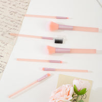 7-Piece Jelly Makeup Brush Set with PVC Box - Blush, Eyelash, Eyeshadow Brushes