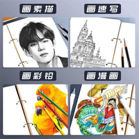 Detachable Ring-Bound Sketchbook for Art and Drawing, A3/A4/A5/8K/16K/32K Sizes