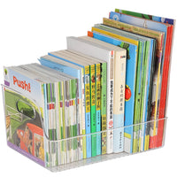 Clear Acrylic Book Storage Box for Desk Organization