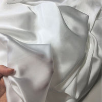 Satin Chiffon White Printed Fabric with Pearl Luster for Scarves and Pajamas