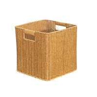 Woven Rattan Style Storage Basket for Living Room, Coffee Table, Cabinet, Drawer, Snacks, Toys