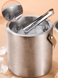 304 Stainless Steel High-End Ice Bucket for Home Bar KTV Portable Beer Champagne Red Wine Outdoor Picnic Fruit Cooler
