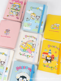 Cartoon PU Leather Multi-Card Holder Travel Passport Wallet