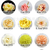 48pcs Autumn Artificial Chrysanthemum Rose Flower Heads for DIY Christmas Wreath Floral Arrangements Craft