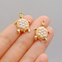 Cartoon Seashell Starfish Alloy Charms for DIY Jewelry Making