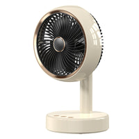 USB Rechargeable Oscillating Desk Fan with Timer, Portable and Powerful Air Circulator