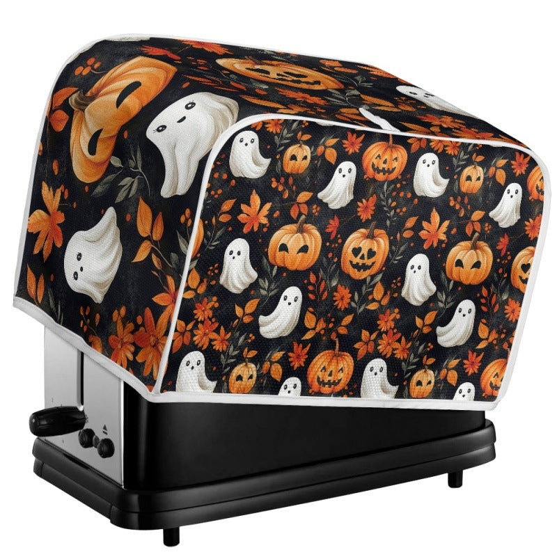Halloween Pumpkin Ghost Toaster Cover Dust-proof Appliance Protector