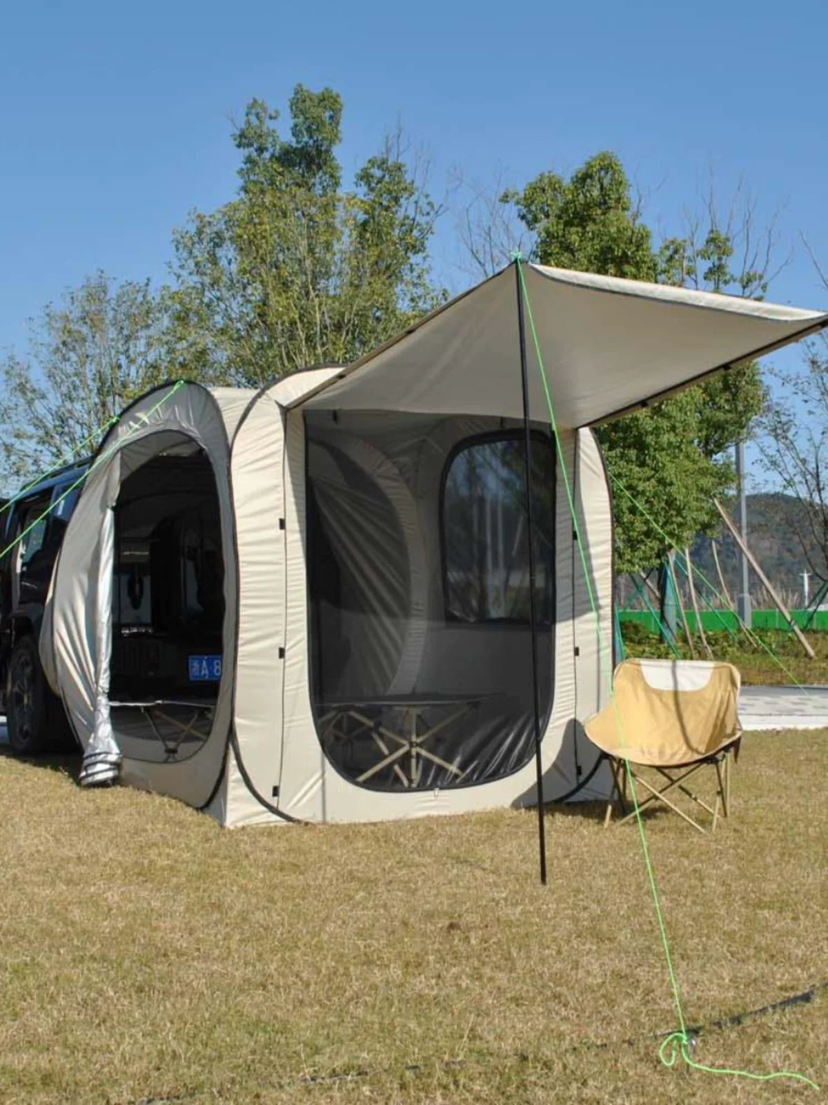 Car Tail Tent Automatic Quick Open Waterproof Outdoor Camping Canopy for Self-Driving Tours