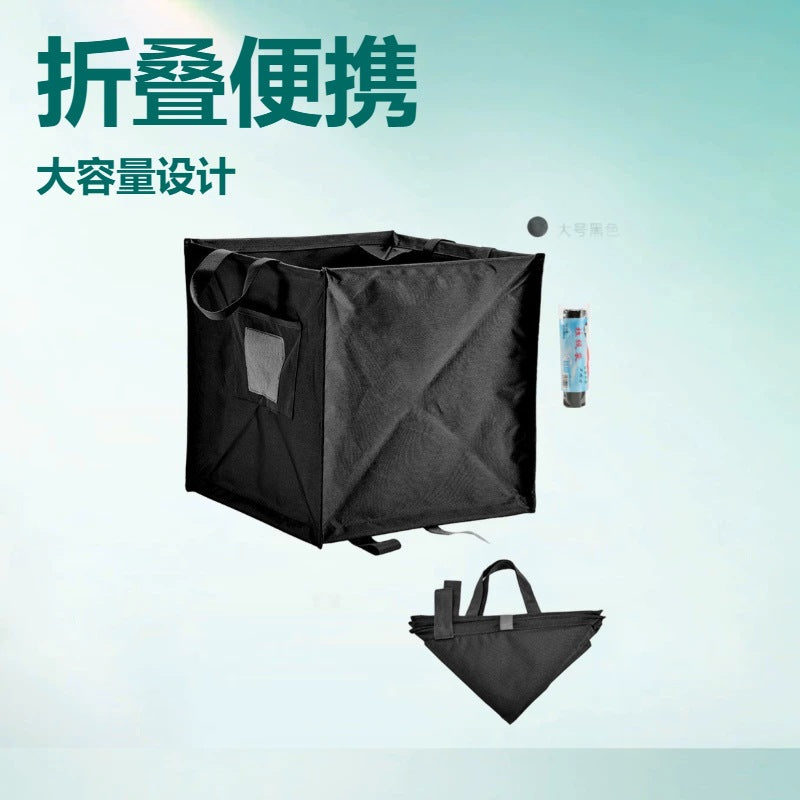 Foldable Outdoor Triangle Trash Can with Storage Bag for Camping and Travel