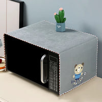 Refrigerator Microwave Oven Dust Cover with Storage Pockets