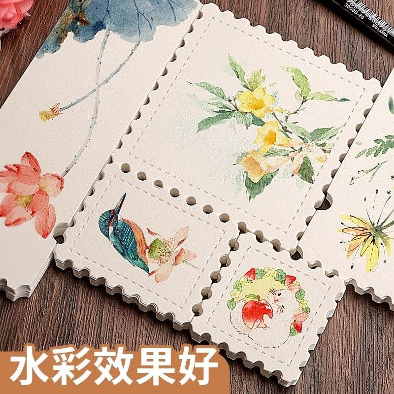 Irregular Watercolor Paper Tickets & Bookmarks, Blank with Serrated Edges, 300g Thick Cotton Pulp for Art Painting