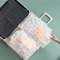 Mushroom Rabbit Frosted Zipper Bags for Clothing Storage and Travel Organization
