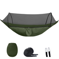 Ultralight Automatic Pop-Up Camping Hammock with Mosquito Net, Outdoor Swing Chair for Backpacking and Travel