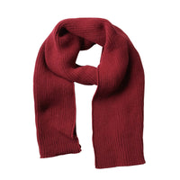 Korean Style Knitted Wool Scarf for Women, Thickened Warm Neck Warmer, Solid Color