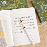 Vintage Embroidered Fabric A5 Notebook with Floral Design, 112 Sheets