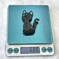 Vintage Cat Metal Stand for Crystal Ball Ornaments and Egg Carvings