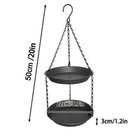 Outdoor Hanging Double-Layer Bird Feeder and Waterer