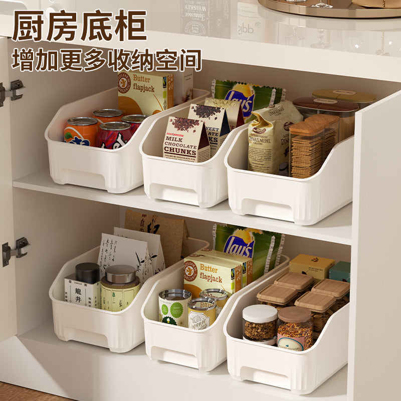 Multifunctional Plastic Storage Basket for Kitchen and Bathroom Countertops