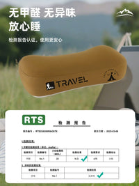 Portable Memory Foam Camping Pillow with Neck Support for Travel and Outdoor Activities