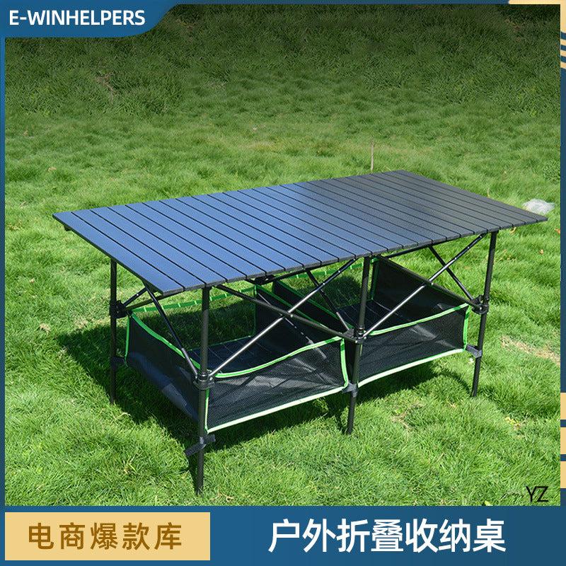 Portable Aluminum Alloy Folding Camping Table and Chair Set for Outdoor Picnic