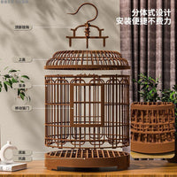 Vintage Round Bird Cage for Small Birds - Canary, Finch, Parakeet, Lovebird